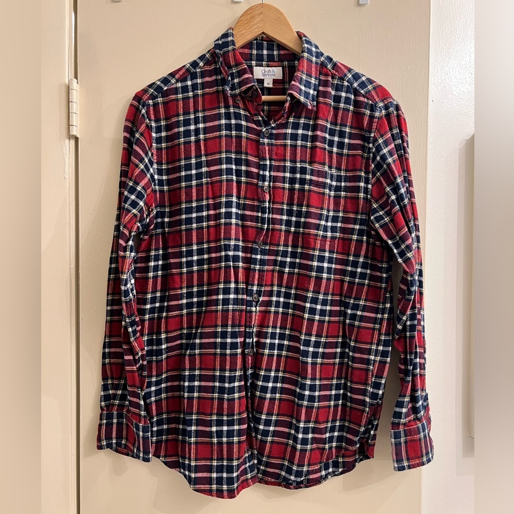 Flannel Croft & Borrow Button Down Shirt Men’s Medium M Soft